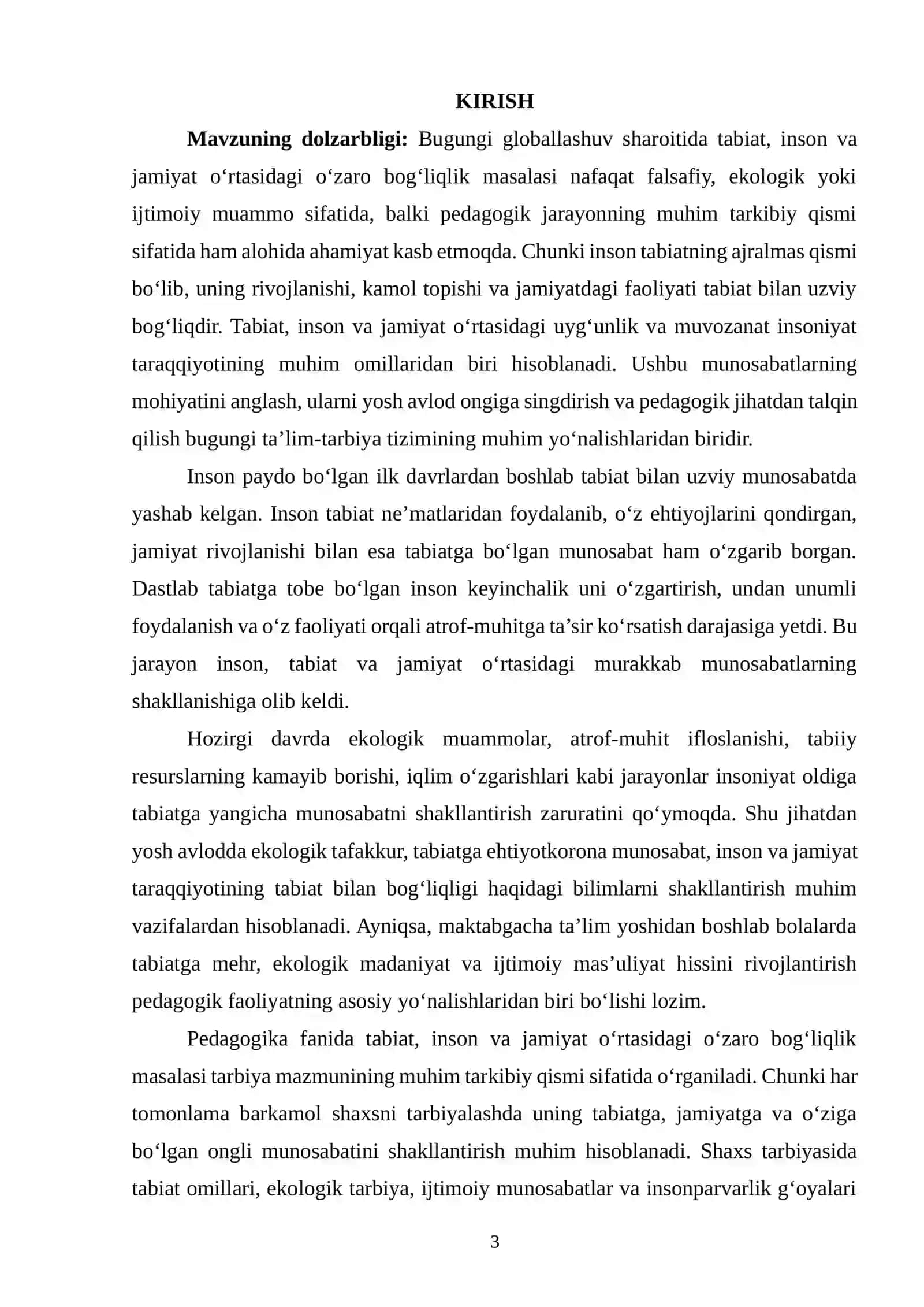 Tabiat, inson va jamiyat oʻzaro bogʻliqlikning pedagogik talqini 3