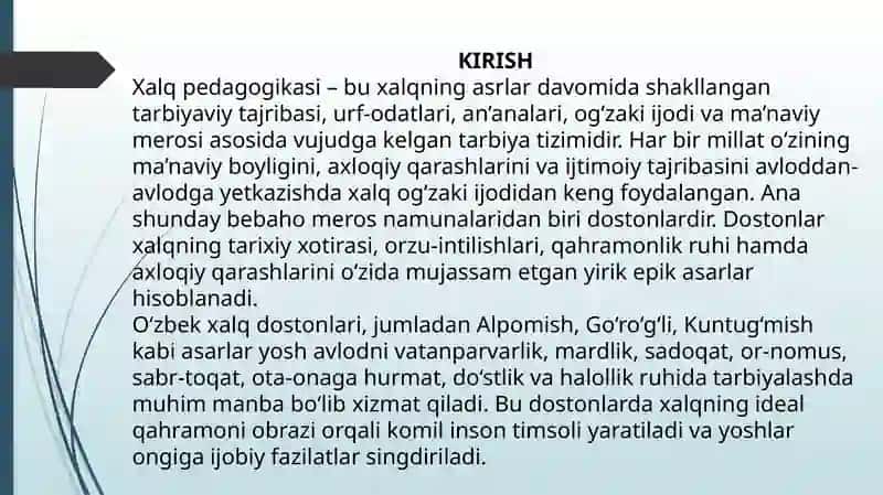 Xalq pedagogikasida dostonlarning tarbiyaviy ahamiyati 3