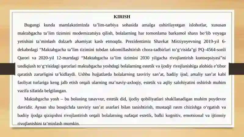 RIVOJLANTIRUVCHI MARKAZLARDA TASVIRIY SAN’AT MASHG’ULOTLARINING MAZMUN VA MOHIYATI 3