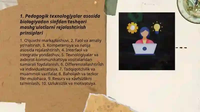 BIOLOGIYADAN SINFDAN TASHQARI ISHLARNI TASHKIL ETISHDA PEDAGOGIK TEXNOLOGIYALARDAN foydalanish 3