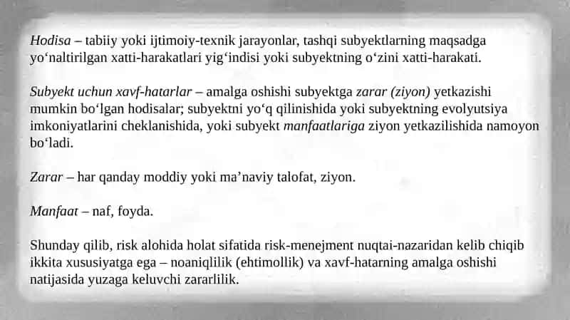 Mulkiy va shaxsiy sug'urta risklarini boshqarish 3