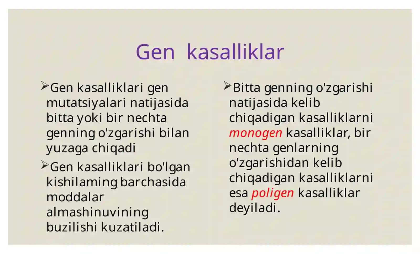 Gen kasalliklari . Odamda normal va patologik belgilar irsiylanishi 3