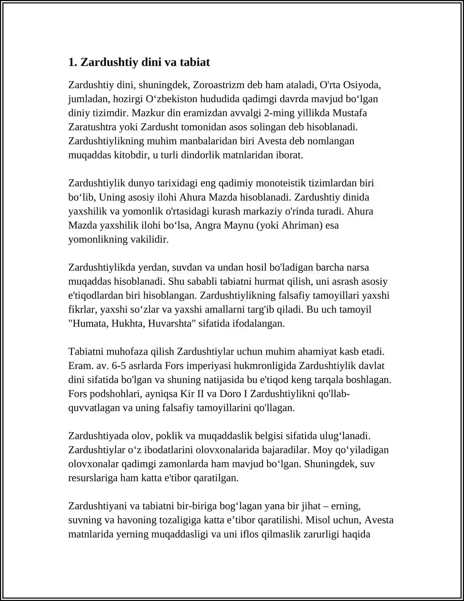Zardushtiylikda Tabiatning Uyg'onishi 3