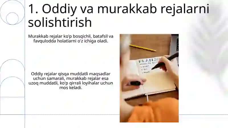 Sodda va murakkab reja 3