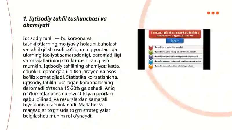 Iqtisodiy tahlilni tashkil etish va axborot manbalari 3