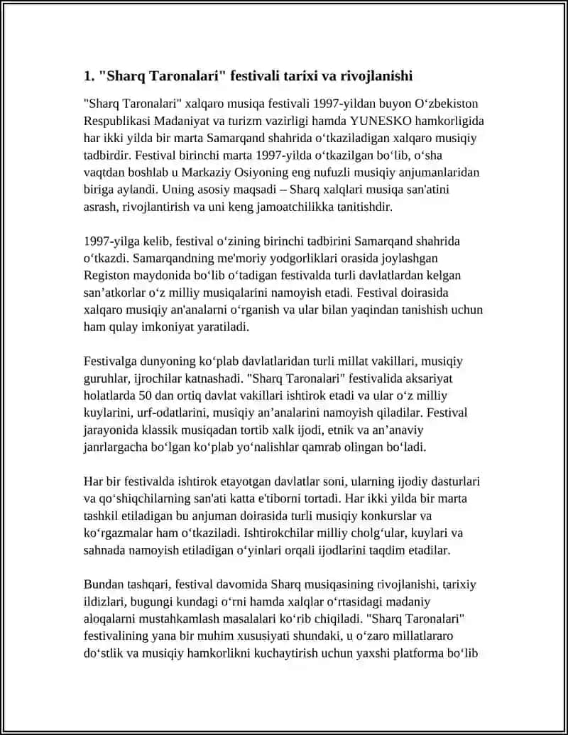 "SHARQ TARONALARI" XALQARO MUSIQA FESTIVALI 3
