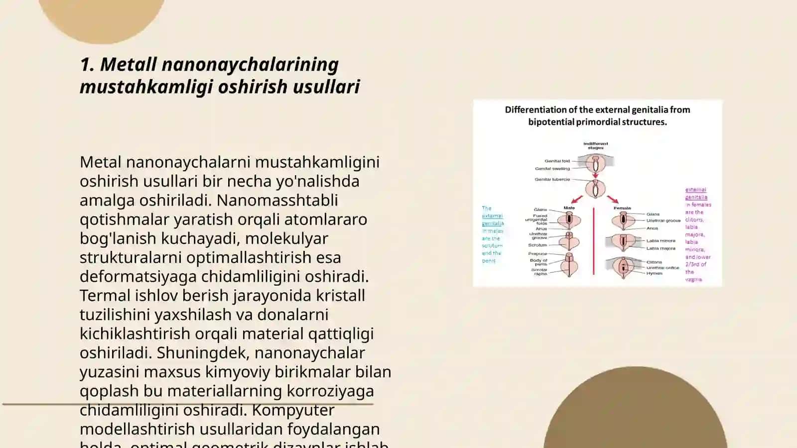 Metall nanonaychalarni mustahkamligini oshirish (nikel, oltin va mis) va yarim oʻtkazgich (kremniy) 3
