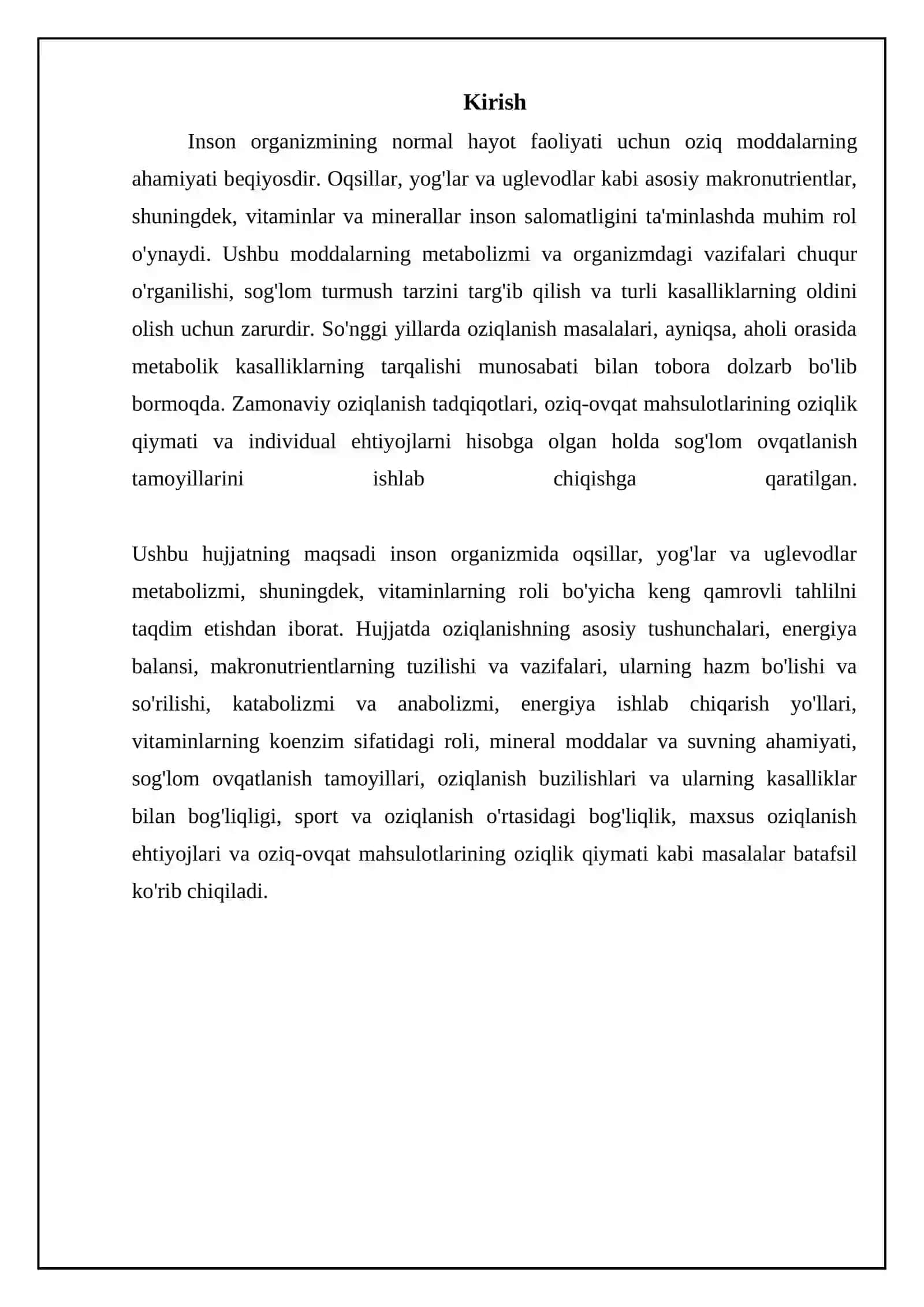 Nutritsiologiya. Inson organizmida oqsillar, yog'lar, uglevodlar almashuvi.vitaminlar 3