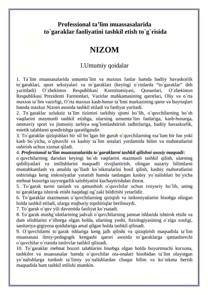 Texnikum uchun Ingiliz tili fanidan 40 soatlik to'garak 3