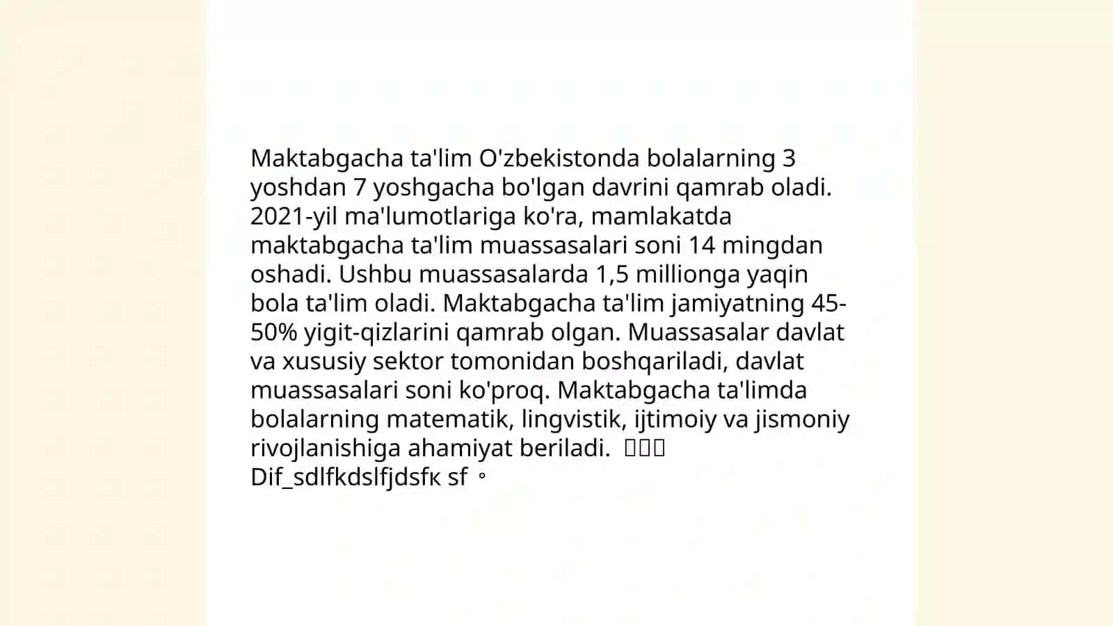 Maktabgacha ta'lim O'zbekistonda 3
