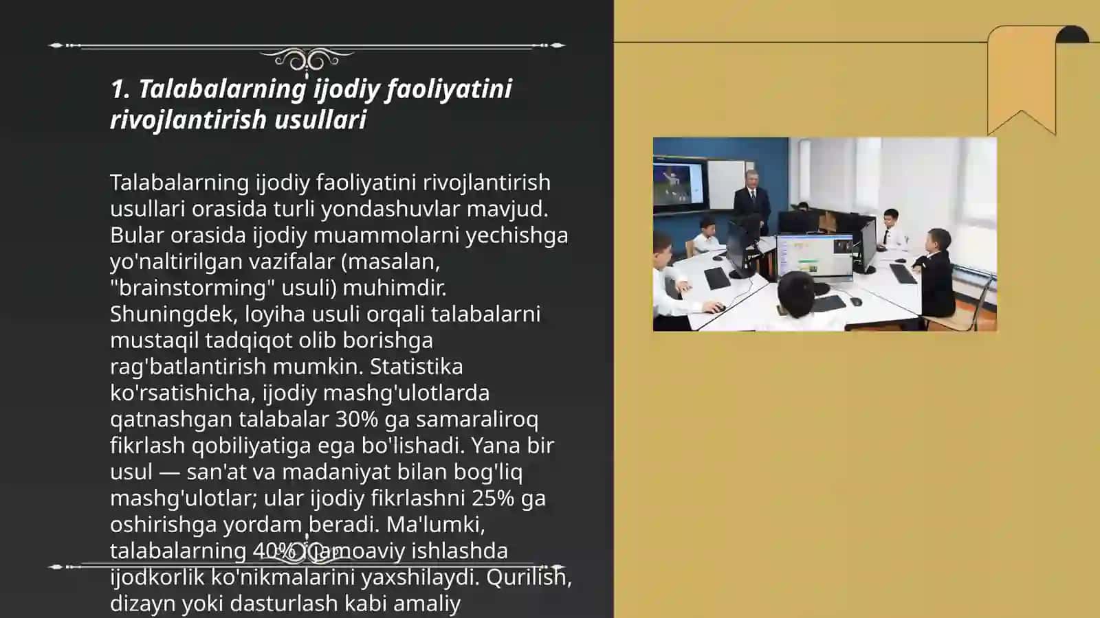 Talabalarning Ijodiy Faoliyatini Tashkil Etish Mazmuni 3