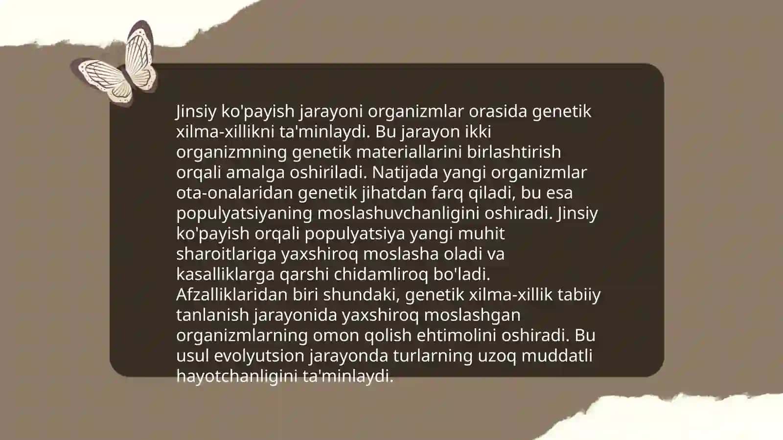 Hayvon organizmlarining jinsiy va jinssiz kòpayishlarining almashinip turish sabablari. Klonlashtrish 3