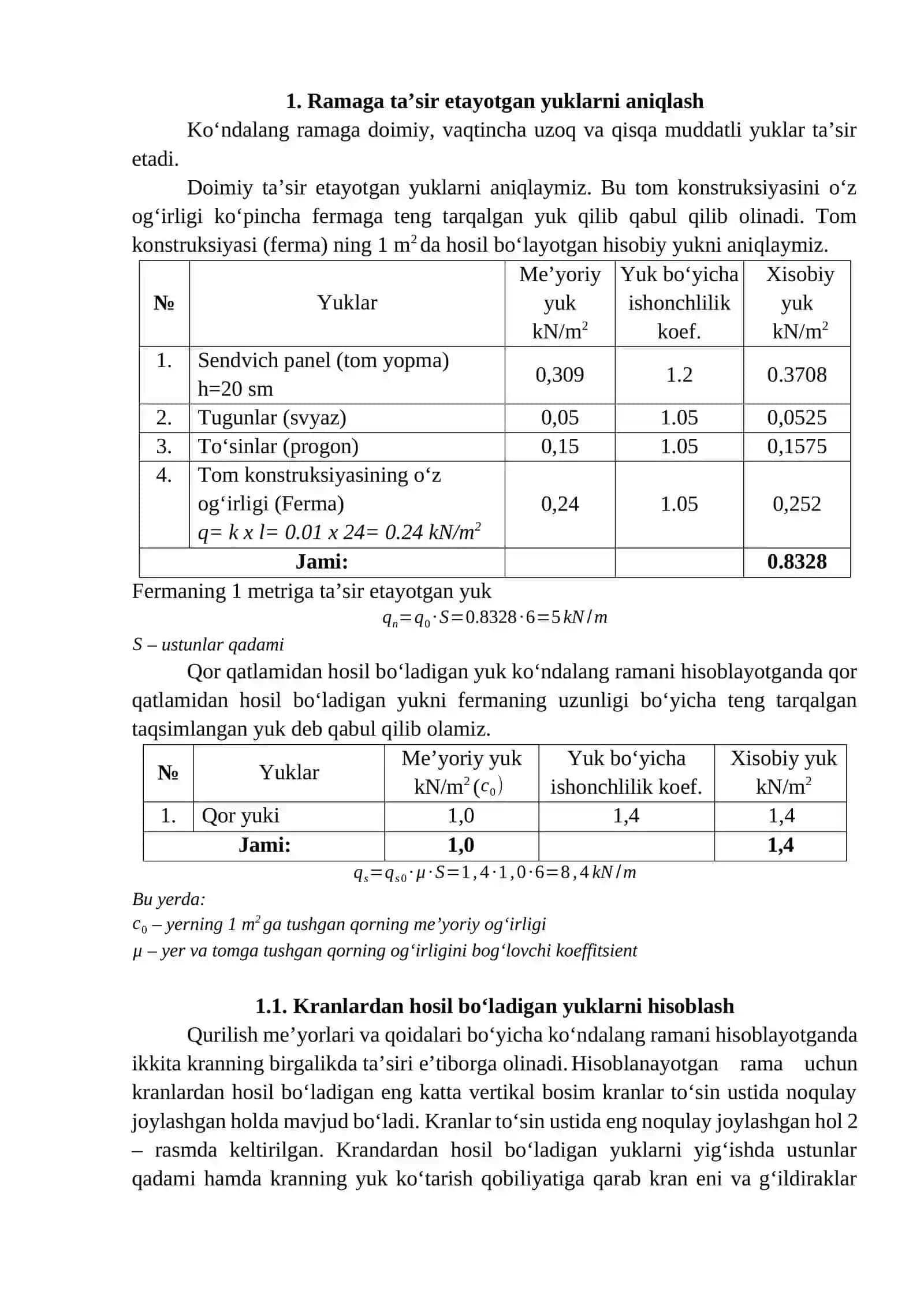 BIR QAVATLI SANOAT BINOSI METALL KARKASI ELEMENTLARINI HISOBLASH VA LOYIHALASH 3