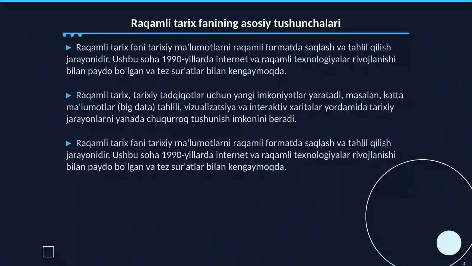 Raqamli tarix fanini rivojlantirishi va shakllanishi 3