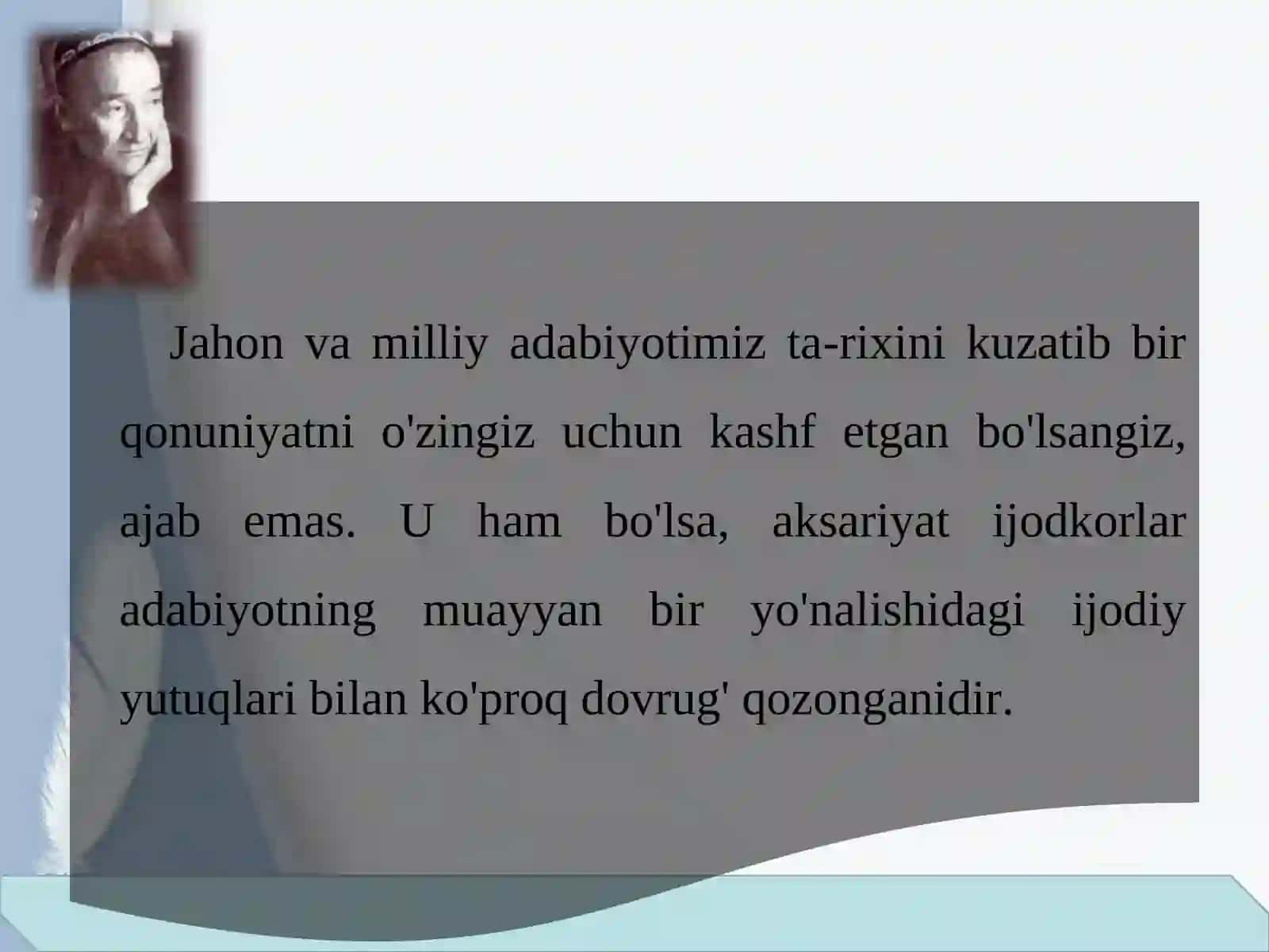 8-sinf Adabiyot G'afur G'ulom hayoti va ijodi dars ishlanma 3