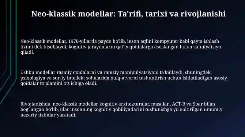 Neo-klassik modellar 3