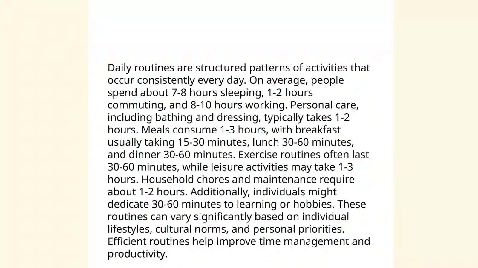 Daily Routines 3