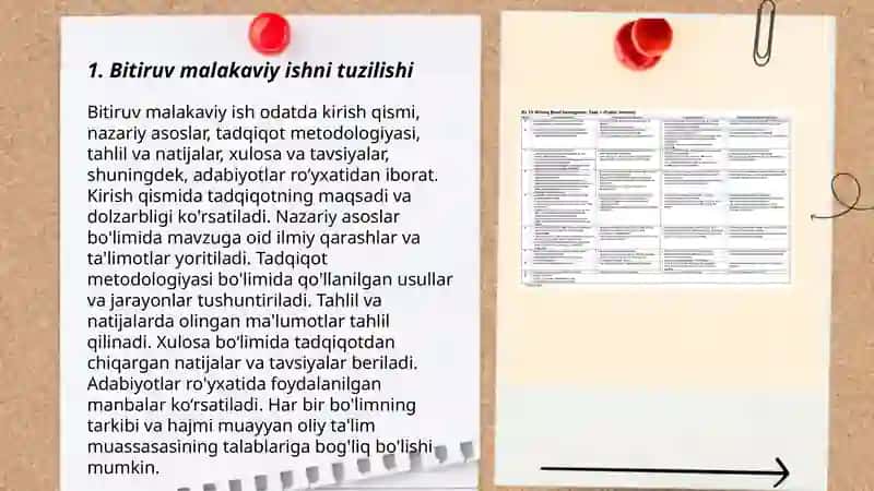 Bitiruv malakaviy ishni baholash mezonlari 3