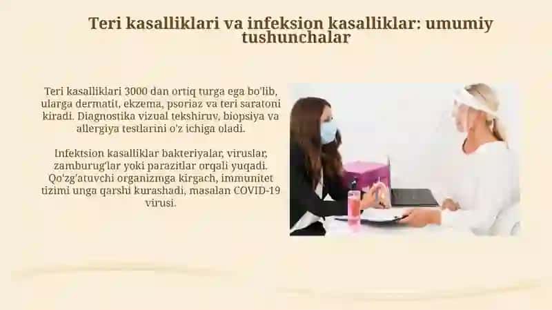 Teri va infektsion kasalliklarni davolash va parvarish qilish 3