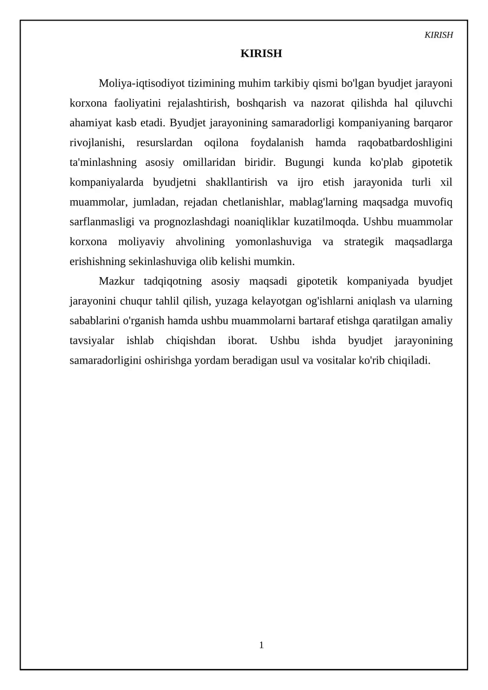 Byudjet rejalashtirish jarayonini tahlili va metodologiyasi 3