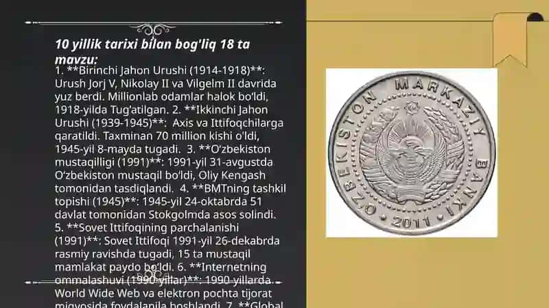 O'zbekistonning yaqin 10 yillik tarixi 3