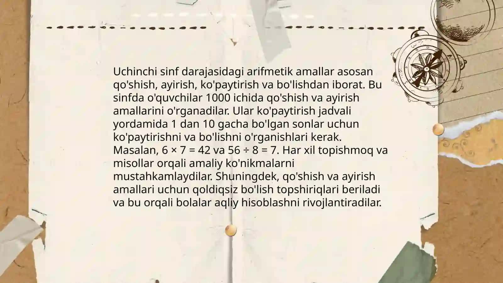 Uchinchi sinf matematika darsligining tahlili 3