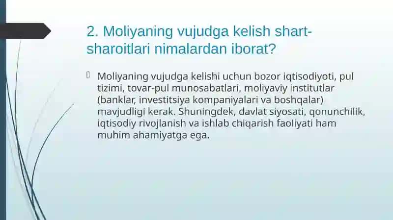 Moliyaning mohiyati va funksiyalari slayd 3