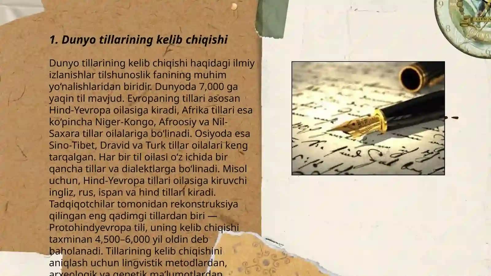 Dunyo tillarining tasnifi 3