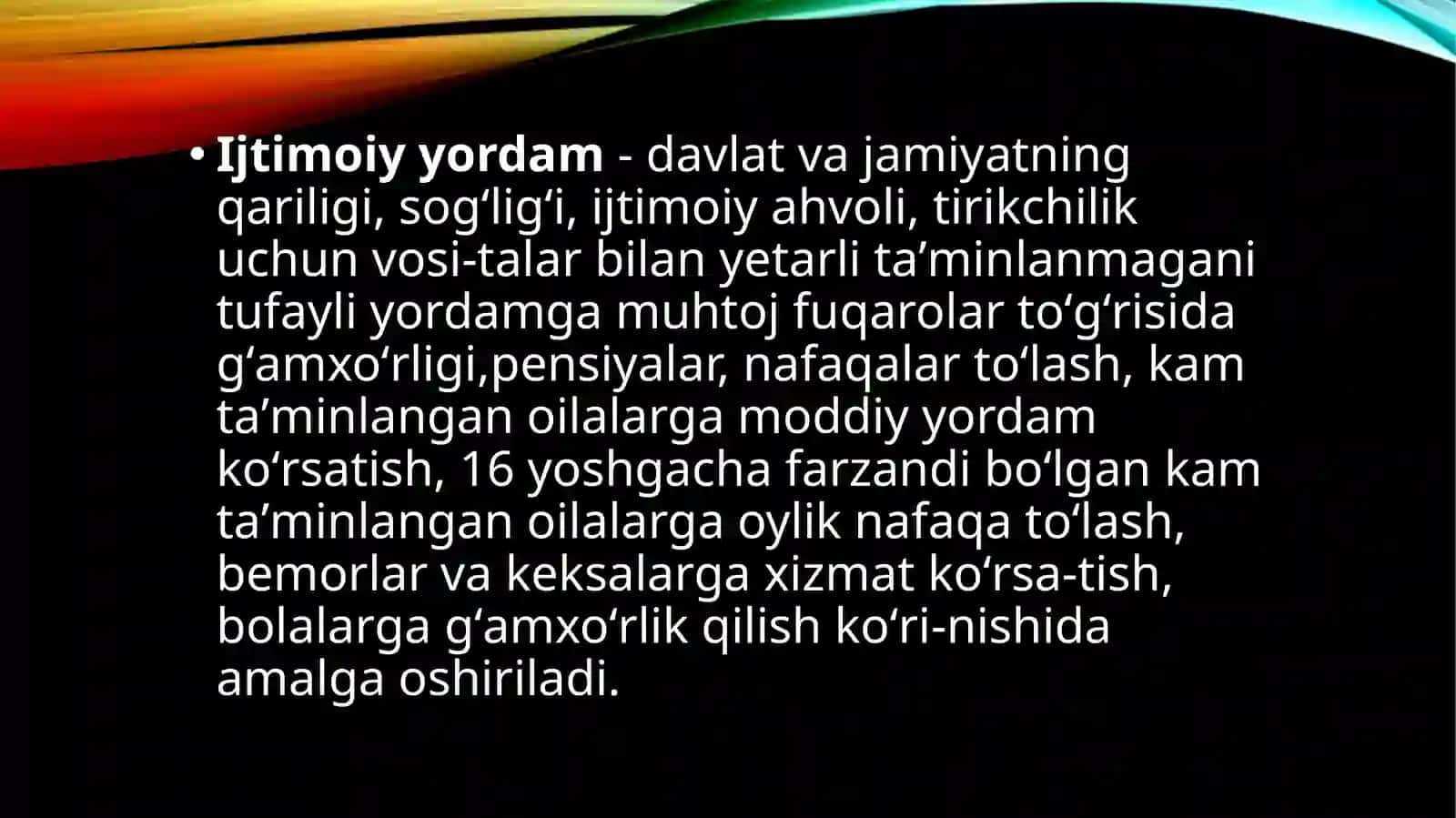 Ijtimoiy yordamga oid huquqiy munosabat 3