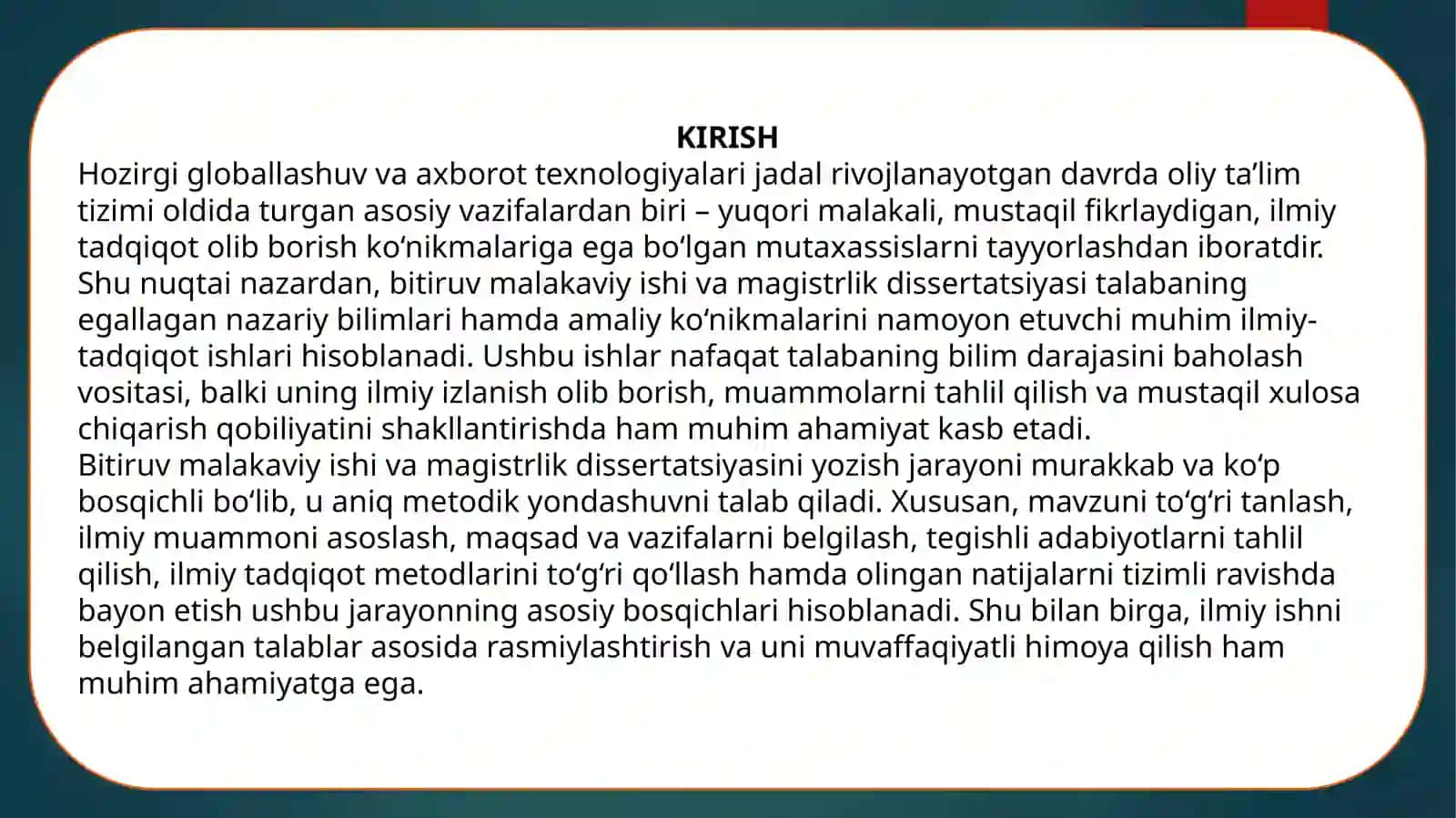 Bitiruv malakaviy ishi va magistrlik dissertatsiyasini yozish metodikasi 3
