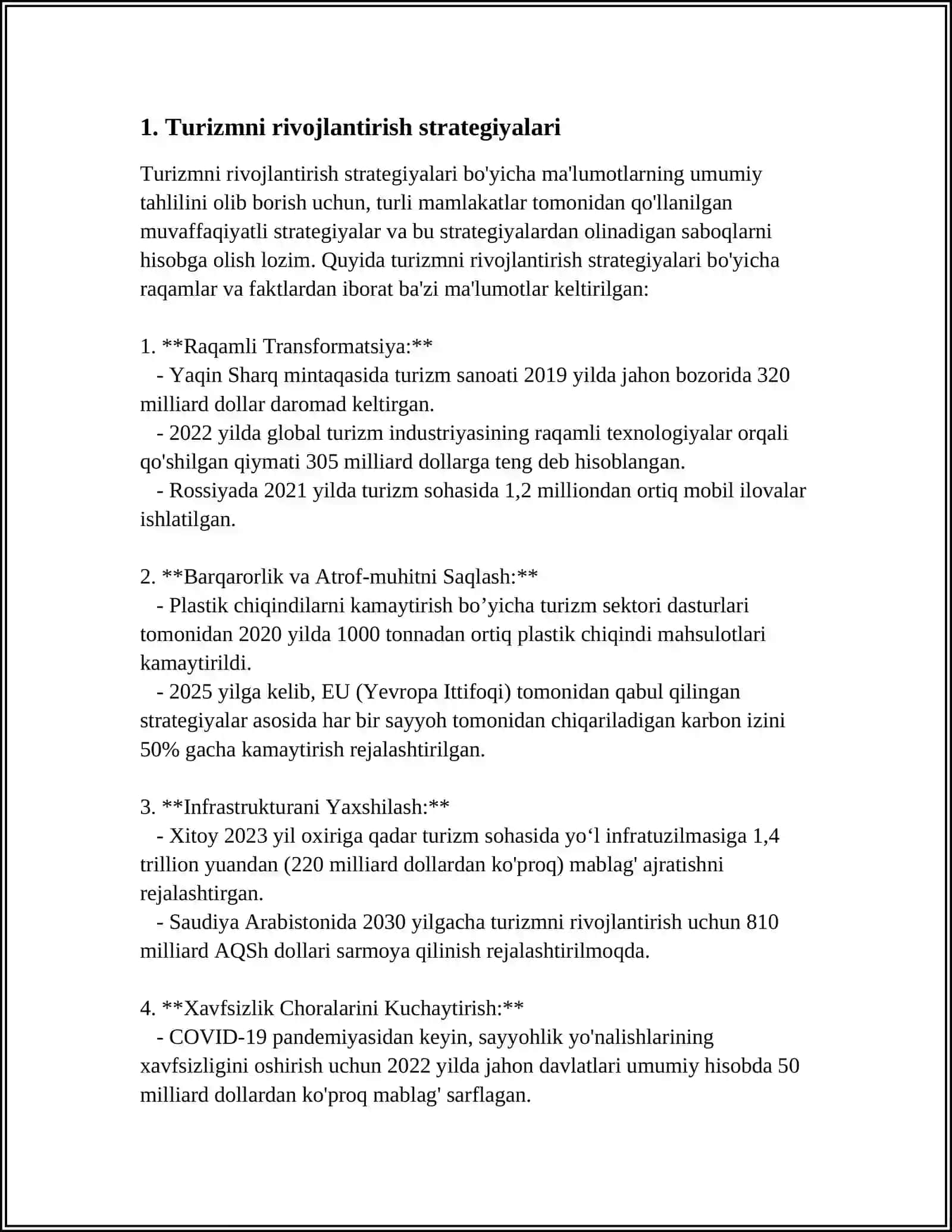TURIZMNI OʻZBEKISTON IQTISODIYOTIGA TAʼSIRI 3