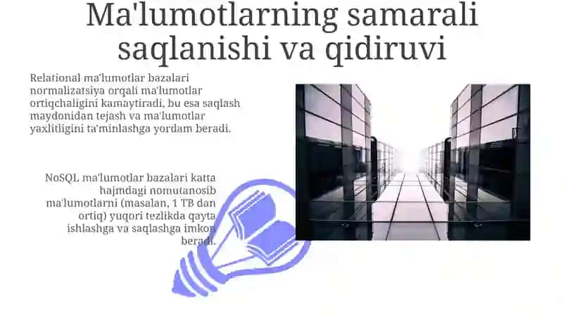 Ma'lumotlar Bazasini Boshqarishning Afzalliklari 3