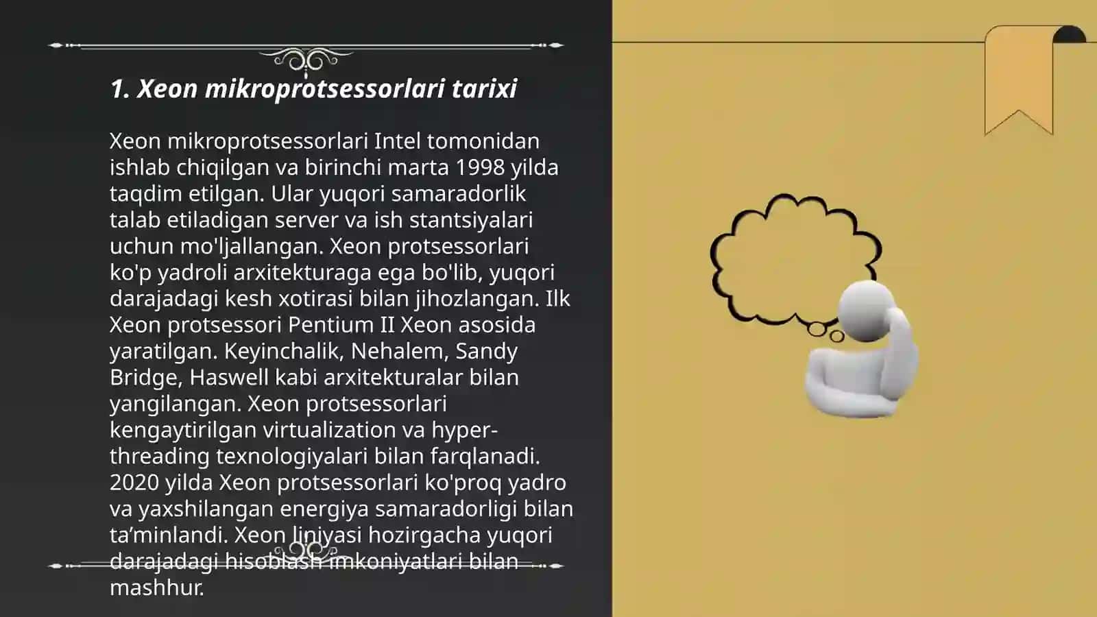 Xeon Mikroprotsessori haqida taqdimot 3