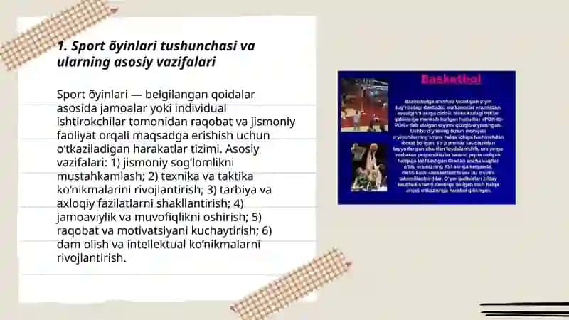 Sport õyinlari tarkibi va ularning vazifalari 3