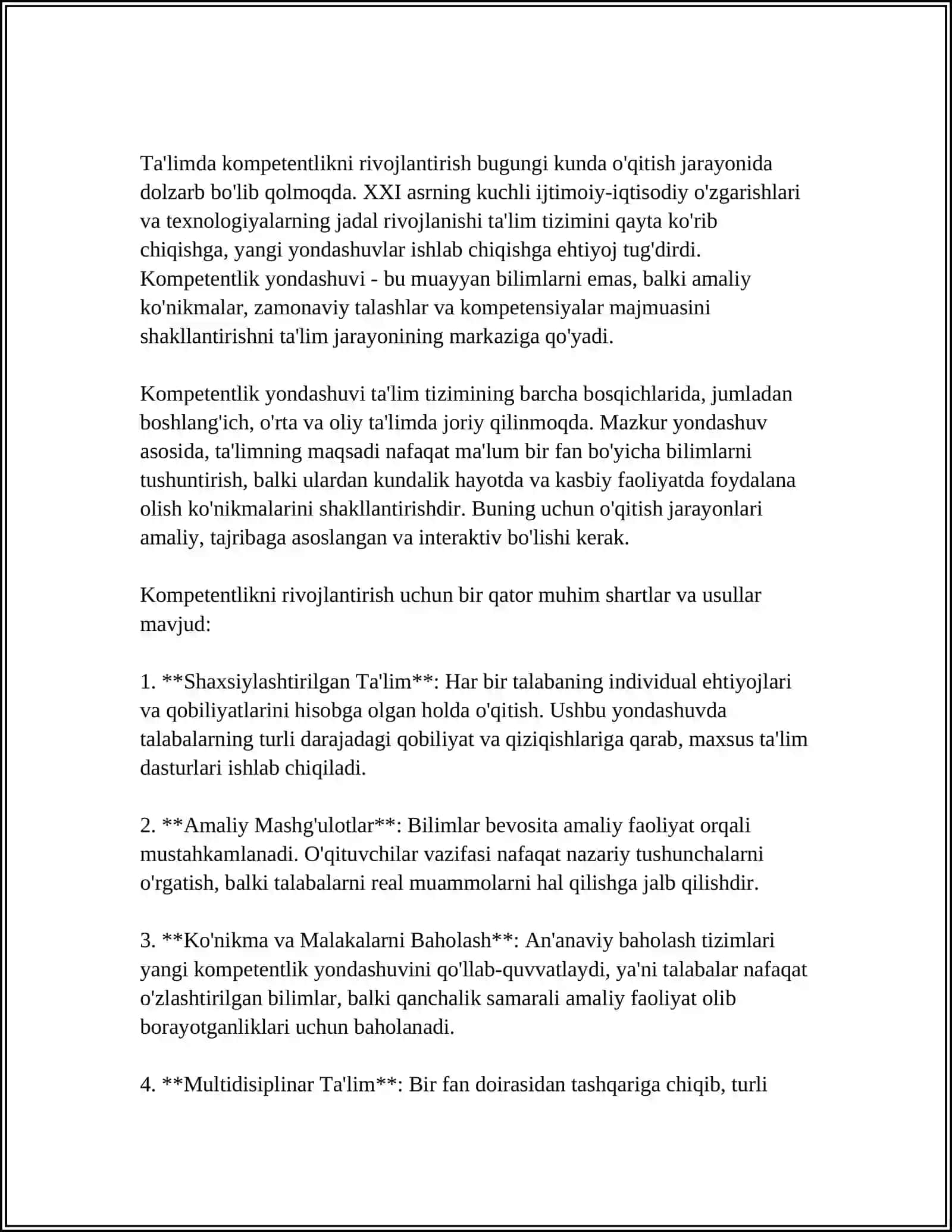METODIK KOMPETENTLIKNI RIVOJLANTIRISHGA YO‘NALTIRILGAN TRENINGLAR VA TADQIQOTLAR 3
