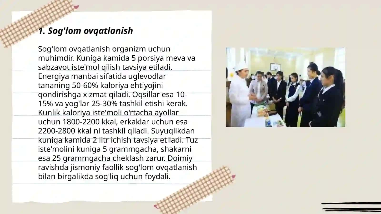 Sog'lom turmush tarzi 3