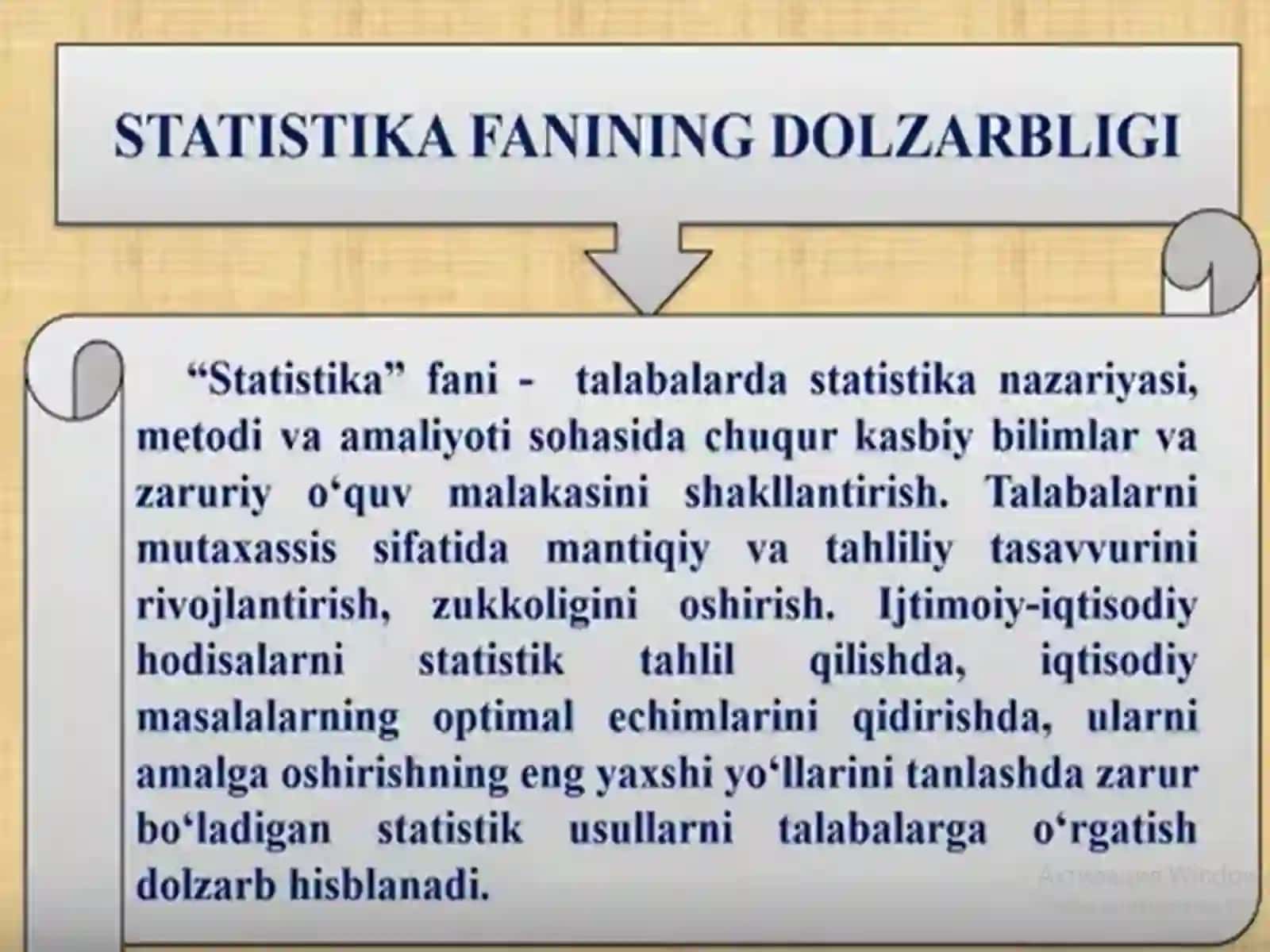STATISTIKA FANIGA KIRISH 3