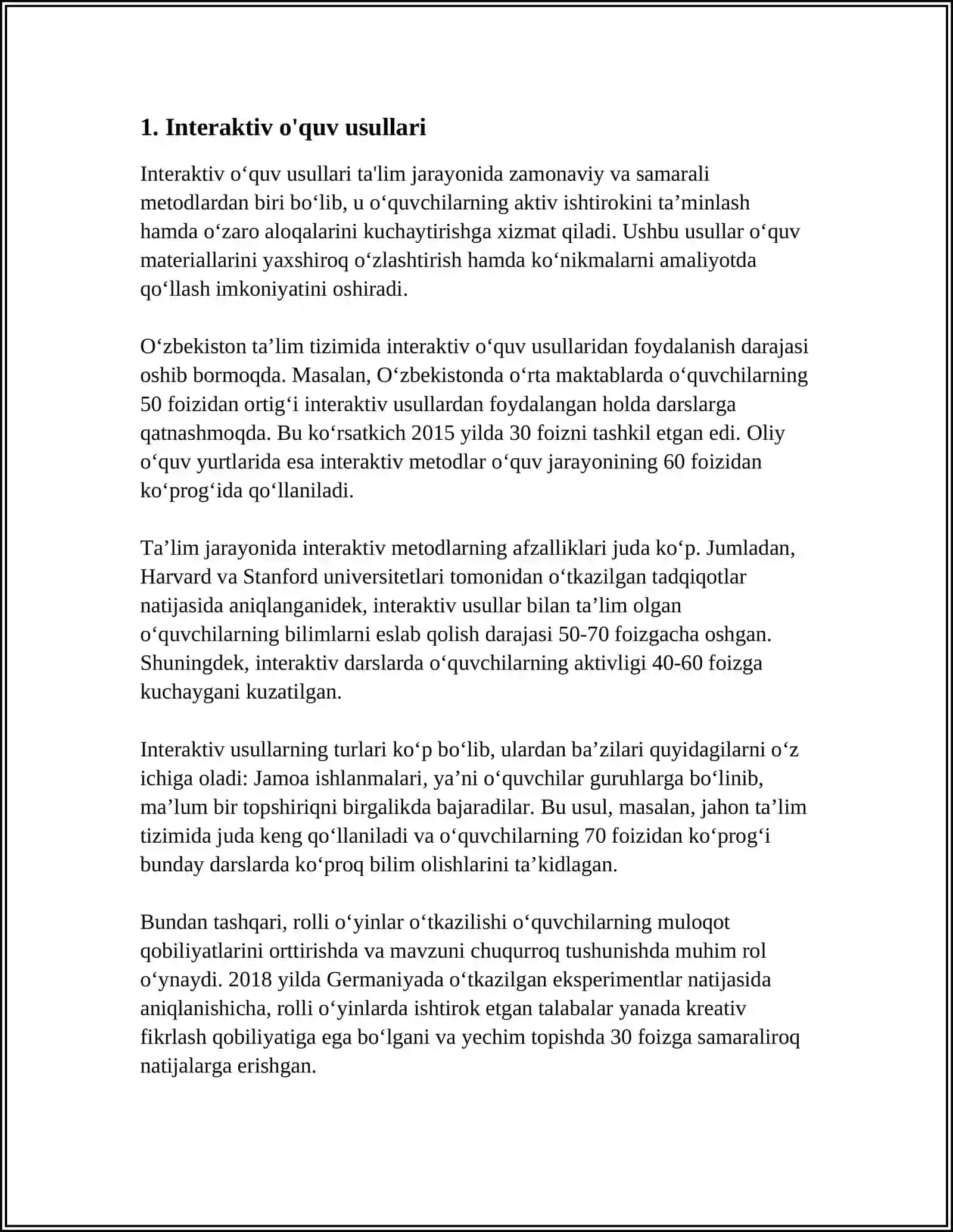 ONA TILI VA ÒQISH SAVODXONLIGI DARSLARIDA QÒLLANILADIGAN INNOVATSION PEDAGOGIK TEXNOLOGIYALAR 3