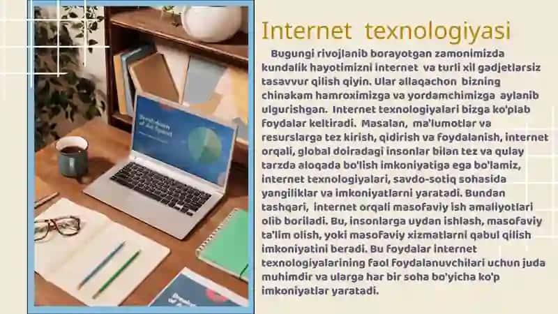 Milliy iqtisodiyotning turli soha va tarmoqlarida internet texnologiyalaridan foydalanish yo‘llari 3