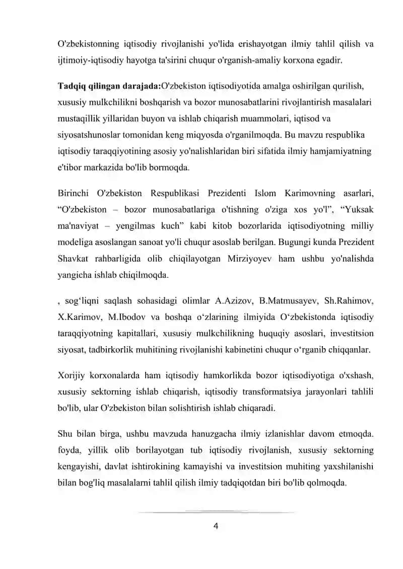 O'zbekistonda iqtisodiy kapitalning shakllanishi va bozor munosabatlarining rivojlanish tendensiyalari 3