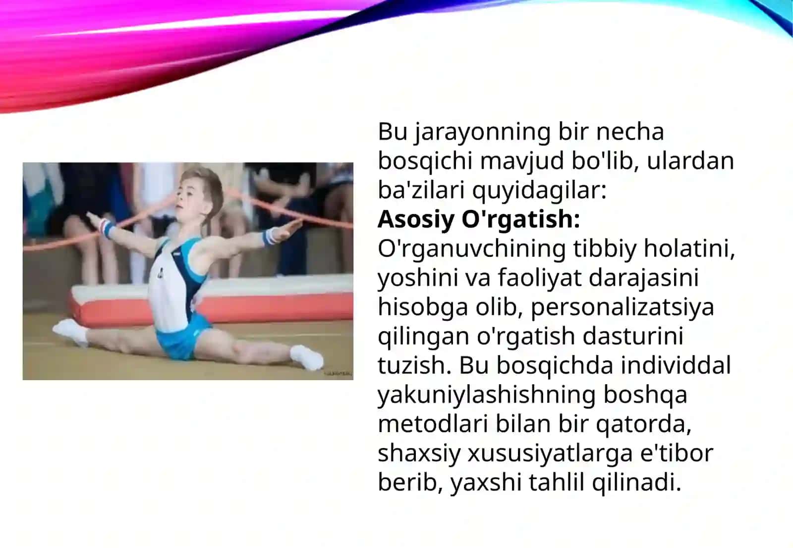 Gimnastikada umumiy va maxsus tayyorgarlik mashqlari bo'yicha mahoratini oshirish 3