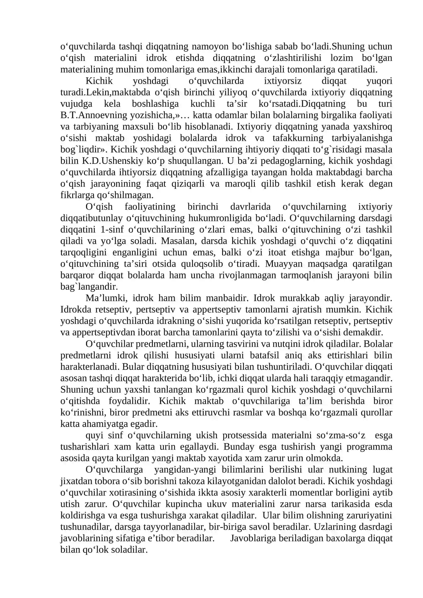 Kichik maktab yoshi davrida psixik rivojlanish xususiyatlar 3