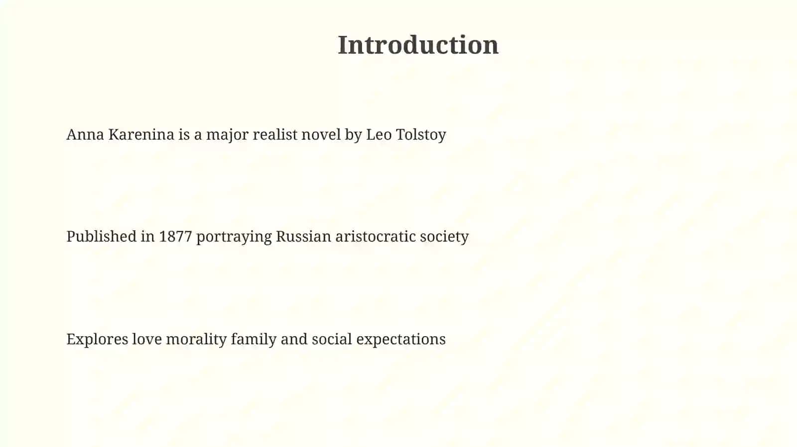 Analysis of the Realistic Novel – “Anna Karenina” 3