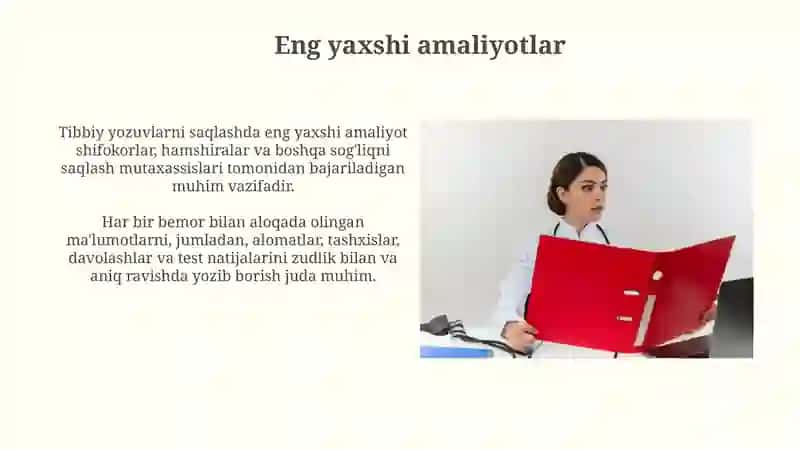 Tibbiyot hujjatlarini yuritish 3