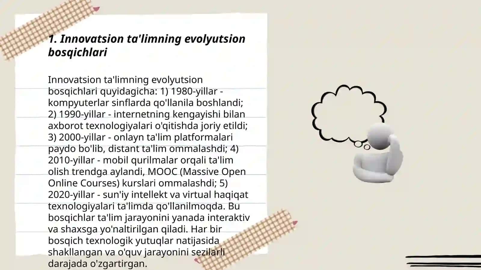 Innovatsion ta'limning rivojlanish tarixi 3