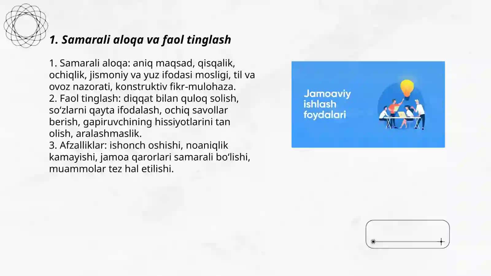 Jamoada ishlash va hamkorlik qilish qobilyatlari 3