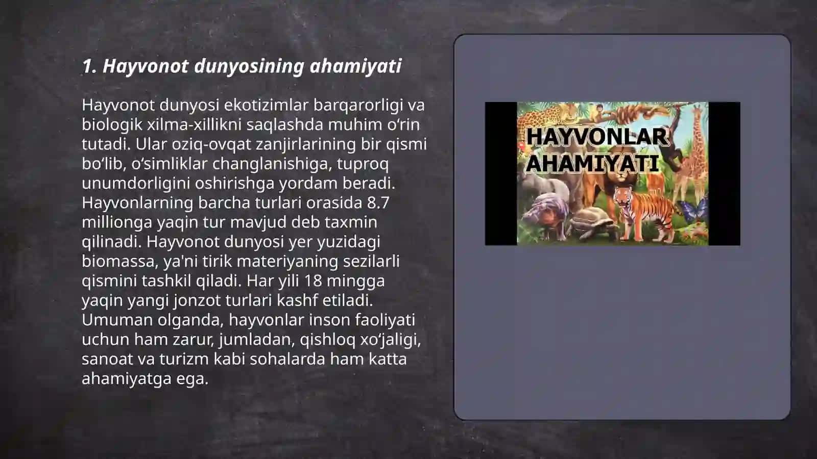 Hayvonot dunyosi va uni muhofaza qilish 3