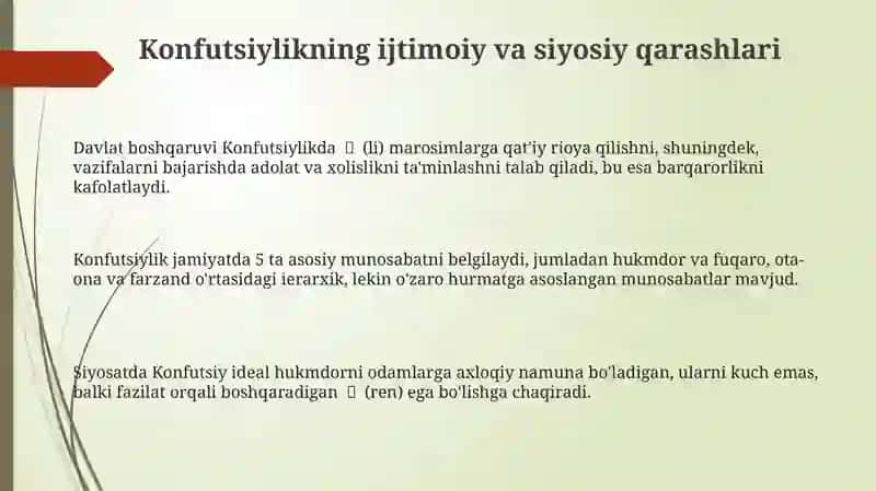 Konfutsiylikning ijtimoiy va siyosiy qarashlari 3