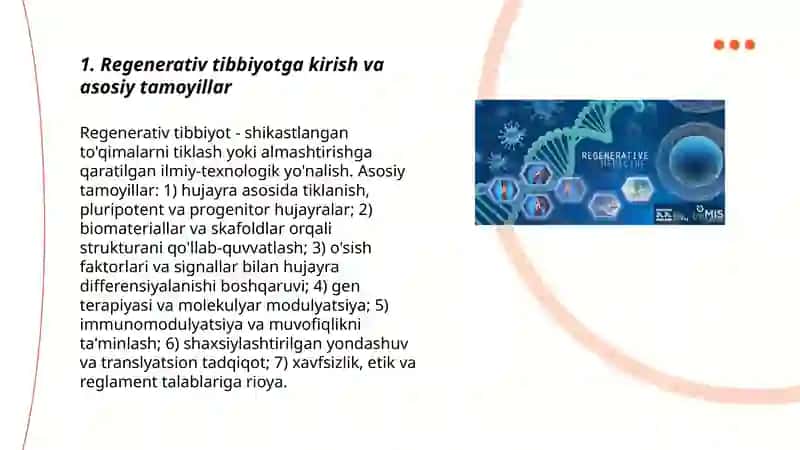 Regenerativ tibbiyotga kirish va asosiy tamoyillar 3