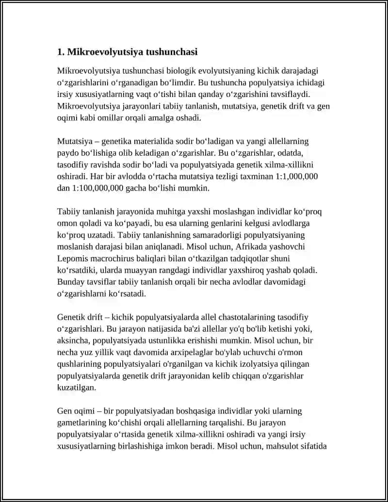MIKROEVOLYUTSIYA TA`LIMOTI VA UNING ASOSIY MOHIYATI 3